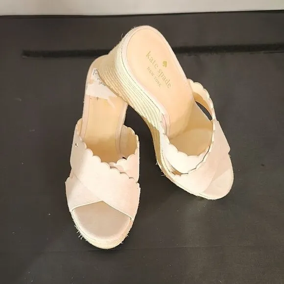 BRAND NEW KATE SPADE TEGAN WEDGE MULE SLIDE ESPADRILLE SANDAL
