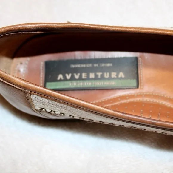 Brown and Cream Loafers with Tassels​​​​​​​​​​​