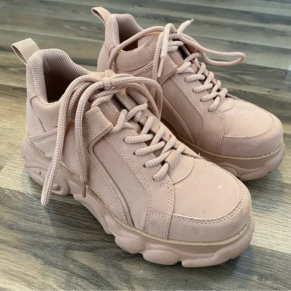 Buffalo Rose Pink Corin Chunky Platform Sneakers