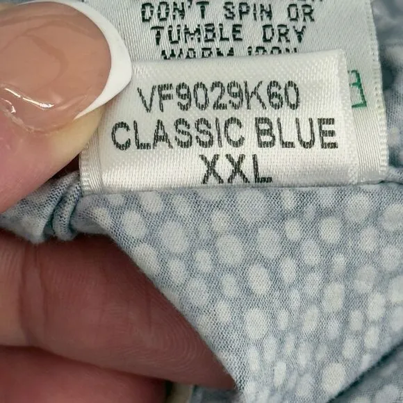 Bugatchi James XXL Classic Blue OoohCotton Shirt Stretch Dot Print Dressy Tech
