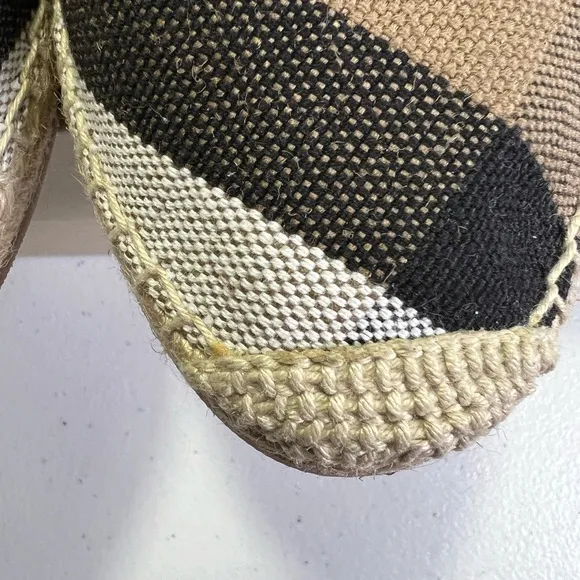 Burberry Neutrals House Check Pattern Canvas Espadrilles