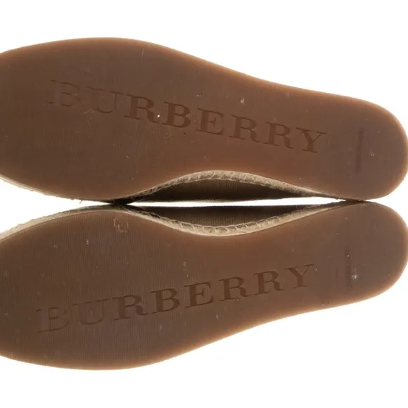 Burberry Neutrals House Check Pattern Canvas Espadrilles