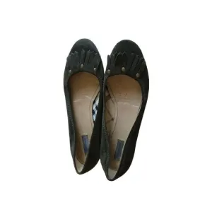 Burberry womens Sz 39 usa 9 green olive ballet flats
