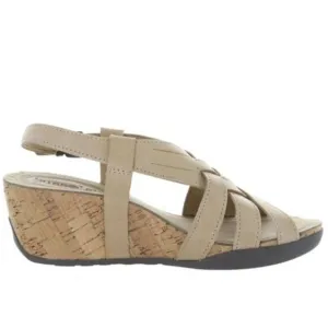 Bussola Cork Wedge Cross Strap Sandals Leather Sz 9.5 40 NWB