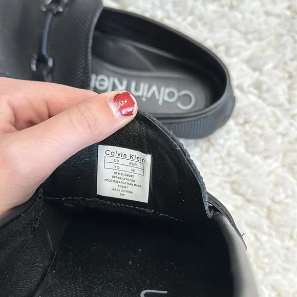 Calvin Klein Ori Driving Style Loafer Black Dress Shoe Slip On Professional