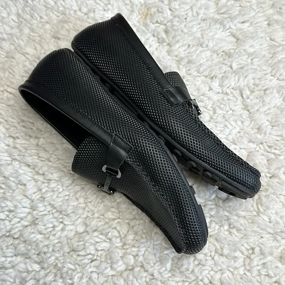 Calvin Klein Ori Driving Style Loafer Black Dress Shoe Slip On Professional