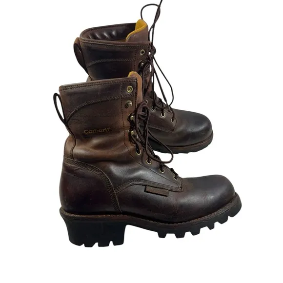 Carhartt  3933 Waterproof Insulated 8 inch Logger Boots size 9.5D