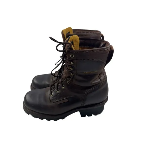 Carhartt  3933 Waterproof Insulated 8 inch Logger Boots size 9.5D