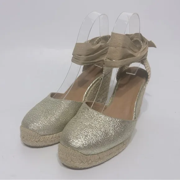Castaner CARINA/8/032 Espadrilles Gold Size EU39