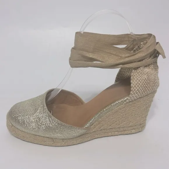 Castaner CARINA/8/032 Espadrilles Gold Size EU39
