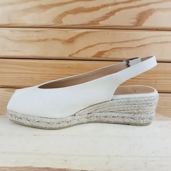Caytaner Women's 41 EUR Espadrilles Sandals Platform Wedge Slingback Peep Toe