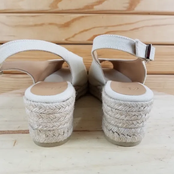 Caytaner Women's 41 EUR Espadrilles Sandals Platform Wedge Slingback Peep Toe