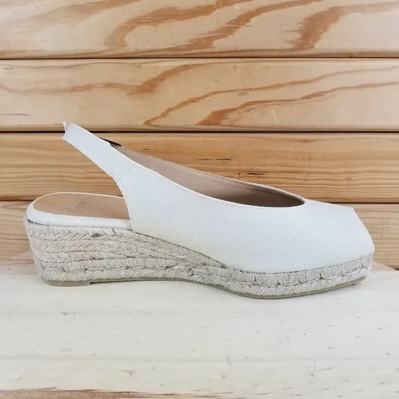 Caytaner Women's 41 EUR Espadrilles Sandals Platform Wedge Slingback Peep Toe