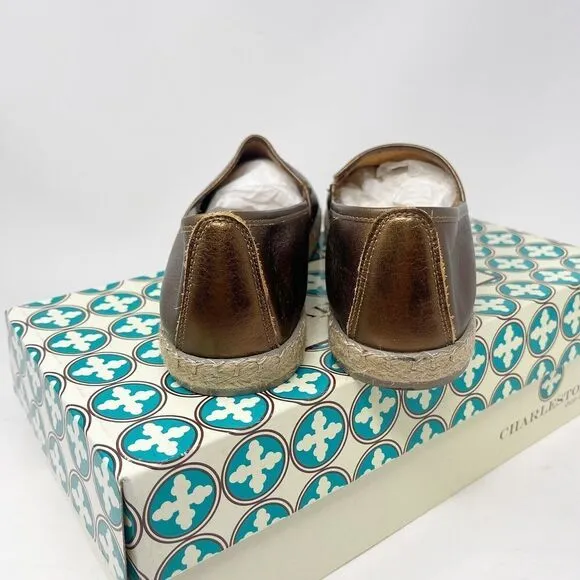 Charleston Shoe Co Women’s Size 9 Dunes Bronze Espadrilles Shoes Jute Metallic