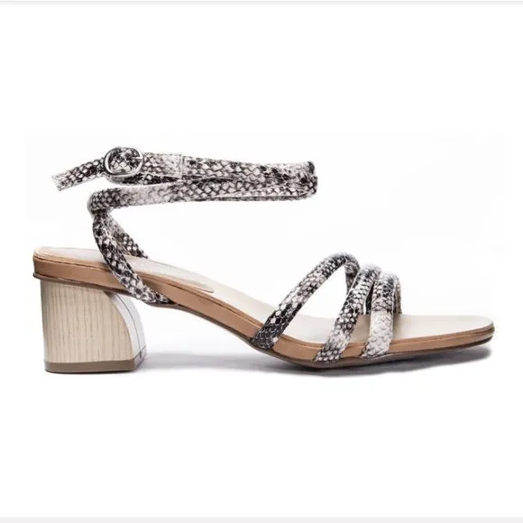 CHINESE LAUNDRY Printed Leather Strappy Sandals