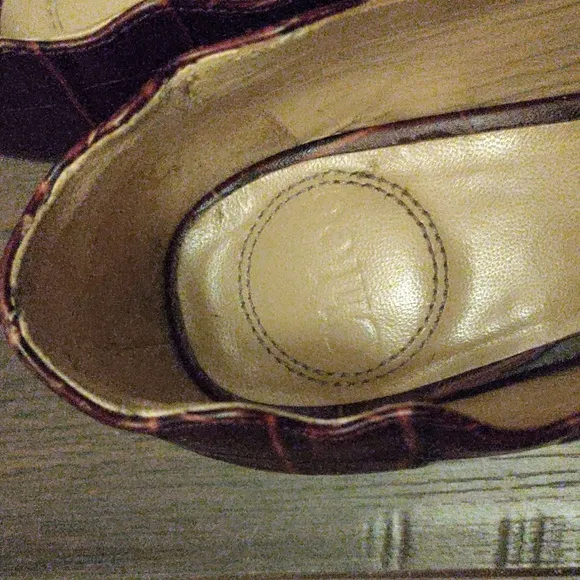 Chloé Croc-Embossed Leather Ballet Flat