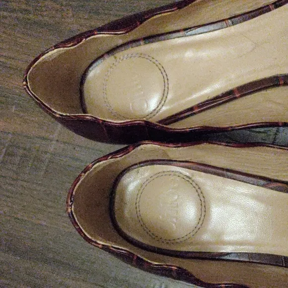 Chloé Croc-Embossed Leather Ballet Flat