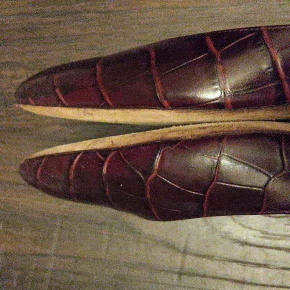 Chloé Croc-Embossed Leather Ballet Flat