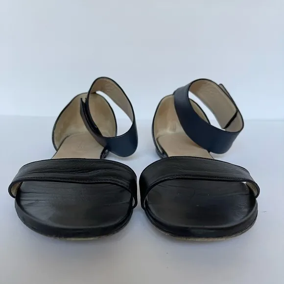 Chloe Two Tone Flat Leather Sandals