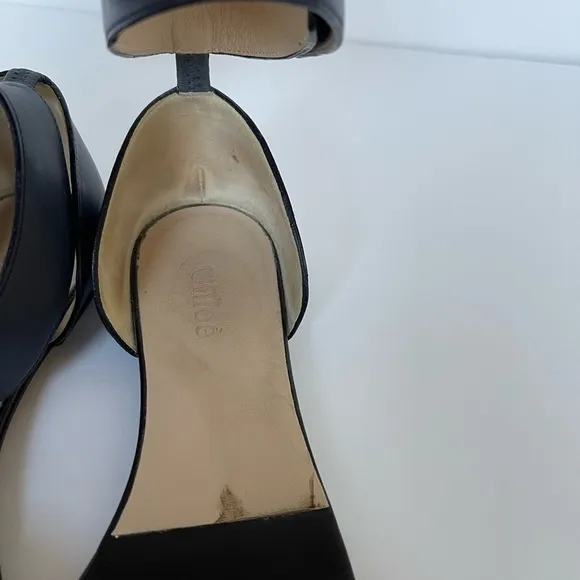 Chloe Two Tone Flat Leather Sandals