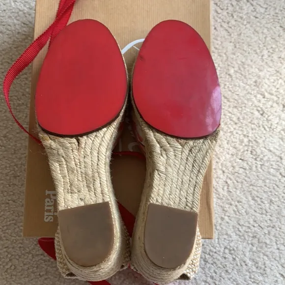 CHRISTIAN LOUBOUTIN  Wedge lace up espadrilles