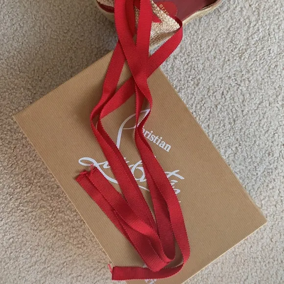 CHRISTIAN LOUBOUTIN  Wedge lace up espadrilles