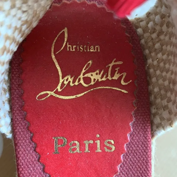 CHRISTIAN LOUBOUTIN  Wedge lace up espadrilles