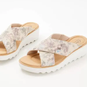 Clarks Collection Wedge Slide Sandals - Jillian Gem (WIDE)