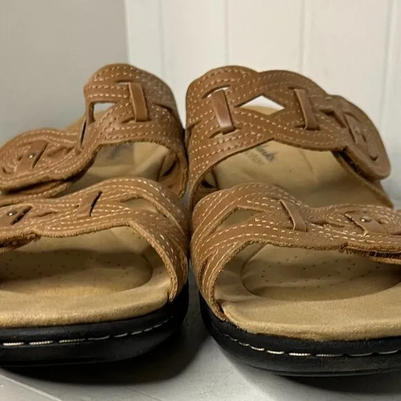 Clarks Womens Lauriean Dust Brown Sandals Size 10