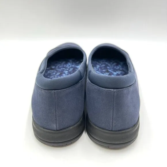 Clarks Women's Size 10 Navy Blue Slip On Ballet Flats Comfort Shoes