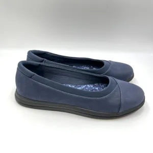 Clarks Women's Size 10 Navy Blue Slip On Ballet Flats Comfort Shoes
