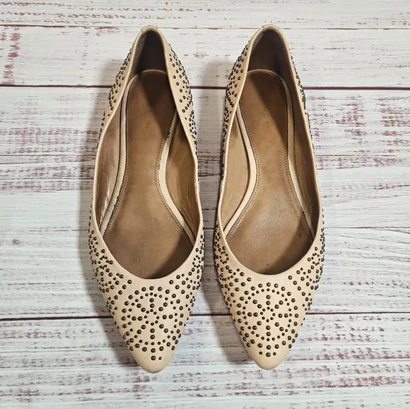 Coach studded pointed flats