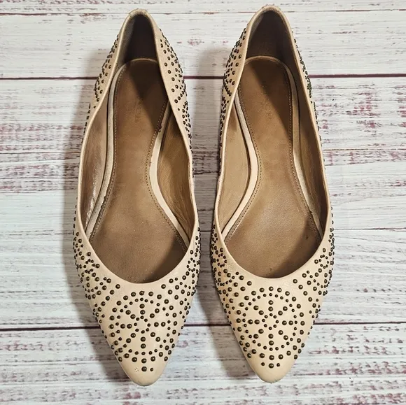 Coach studded pointed flats