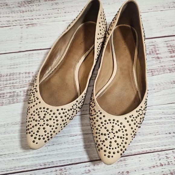 Coach studded pointed flats