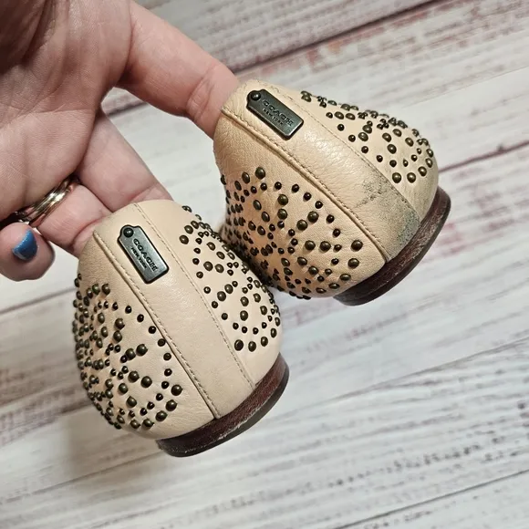 Coach studded pointed flats
