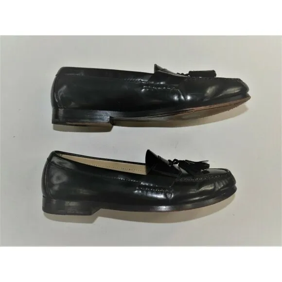 Cole Haan Classic Black Leather Tasseled Loafers Mens Size 7.5 D
