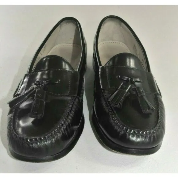 Cole Haan Classic Black Leather Tasseled Loafers Mens Size 7.5 D