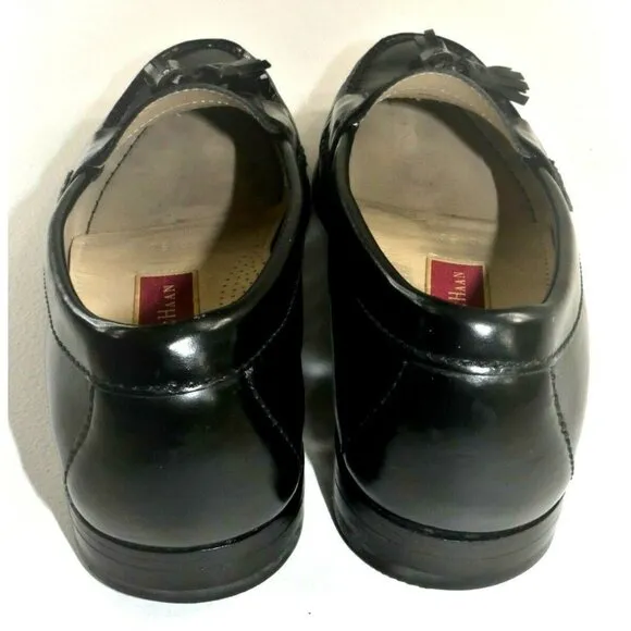 Cole Haan Classic Black Leather Tasseled Loafers Mens Size 7.5 D