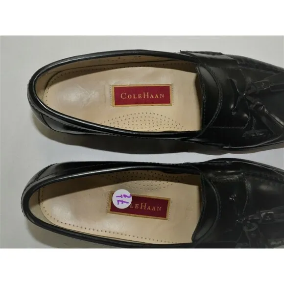 Cole Haan Classic Black Leather Tasseled Loafers Mens Size 7.5 D