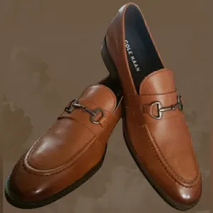 Cole Haan Men 10.5 Classic Leather Comfort Arch Support Insole Bit Dress Loafers