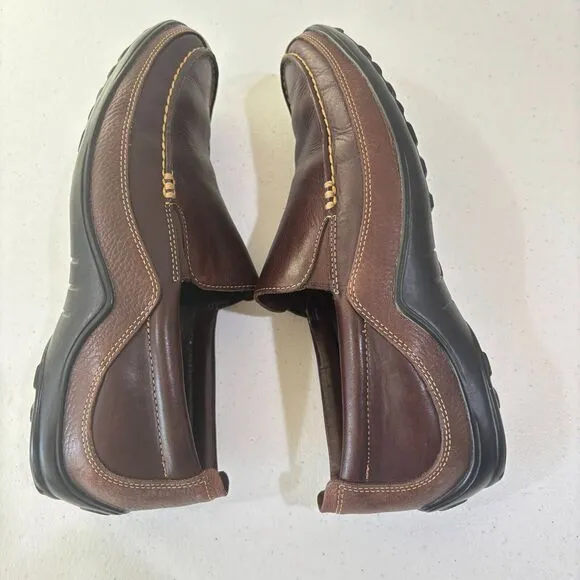 Cole Haan Men 9M Leather Tucker Venetian Driving Loafers French Roast Dark Brown