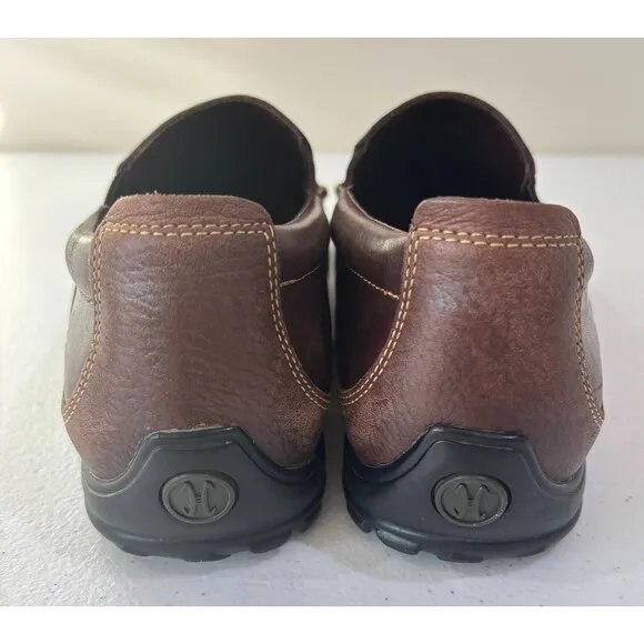 Cole Haan Men 9M Leather Tucker Venetian Driving Loafers French Roast Dark Brown
