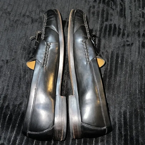 Cole Haan Men's Black Tassel Loafers Size 11 EUC Classic Made in Italy Leather