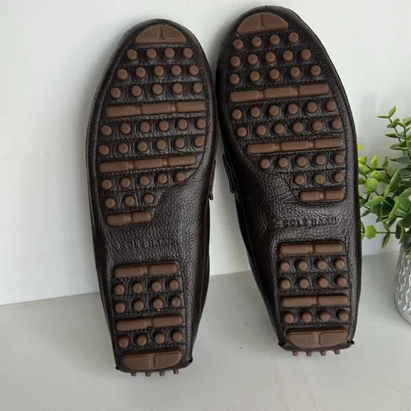 Cole Haan Provincetown Chocolate BrownPebbled Leather Drivers