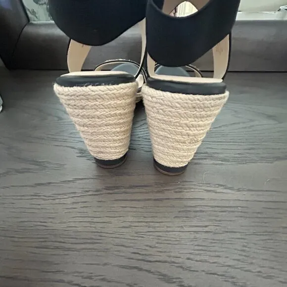 Cole Haan Shoes |Cloudfeel Espadrille Wedge Sandal | Color: Black/Sz. 9