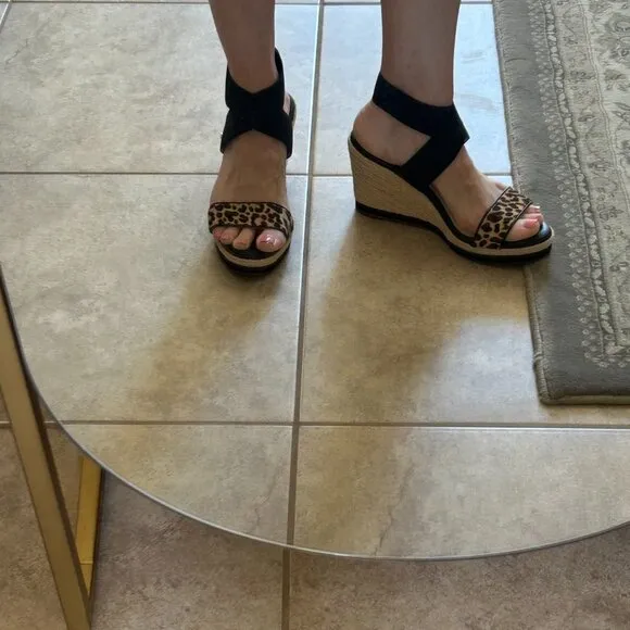 Cole Haan Shoes |Cloudfeel Espadrille Wedge Sandal | Color: Black/Sz. 9