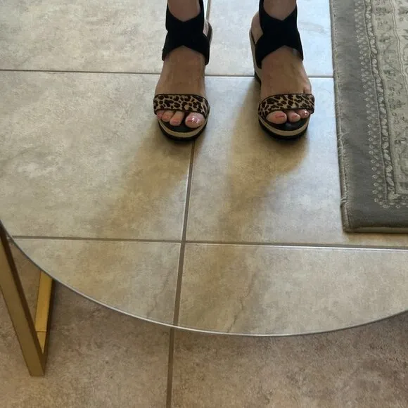 Cole Haan Shoes |Cloudfeel Espadrille Wedge Sandal | Color: Black/Sz. 9