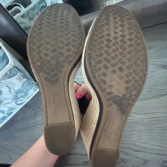 Cole Haan Shoes |Cloudfeel Espadrille Wedge Sandal | Color: Black/Sz. 9