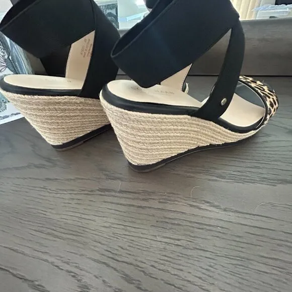 Cole Haan Shoes |Cloudfeel Espadrille Wedge Sandal | Color: Black/Sz. 9