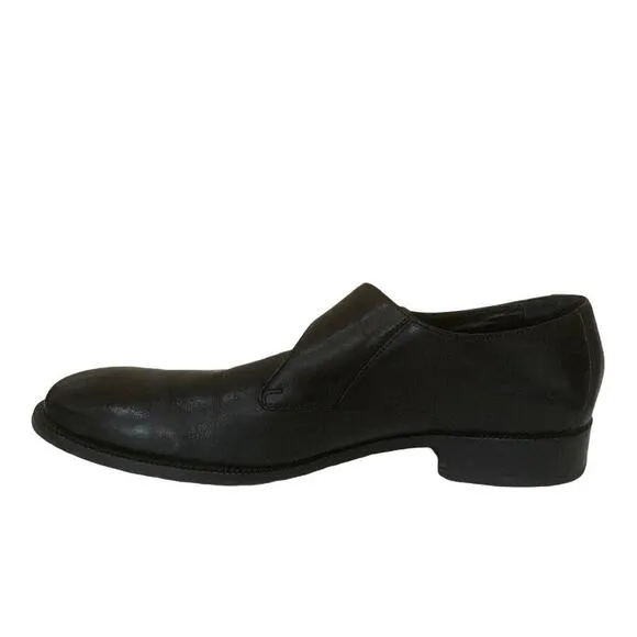 Cole Haan Shoes Men's Size 11.5M Versace Monk Strap Black Leather Dress Loafers